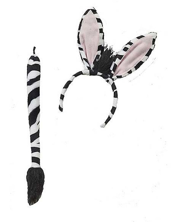 Picture of 7022 / 0225 ZEBRA EARS AND TAIL DRESS UP SET